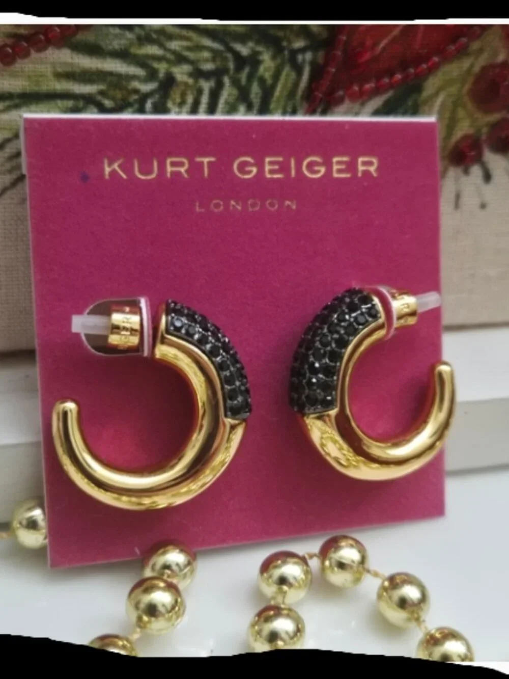 Kurt Geiger Hoop Chunky Earrings NWT
